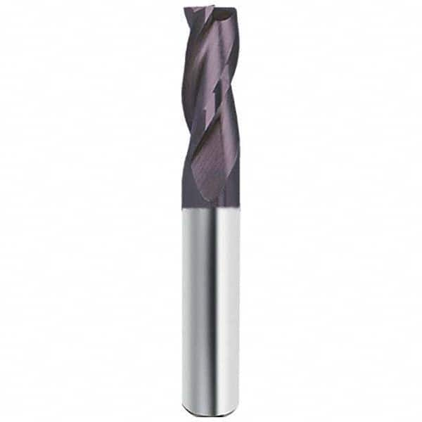 Guhring - 1/8", 3/8" LOC, 1/8" Shank Diam, 1-1/2" OAL, 3 Flute Solid Carbide Square End Mill - All Tool & Supply