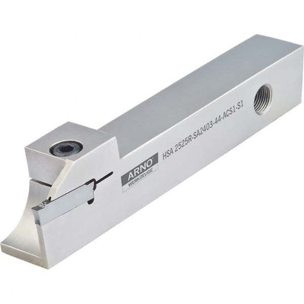 Arno - 0.709" Max Depth, 0.098 to 1.417" Width, External Right Hand Indexable Grooving/Cutoff Toolholder - All Tool & Supply