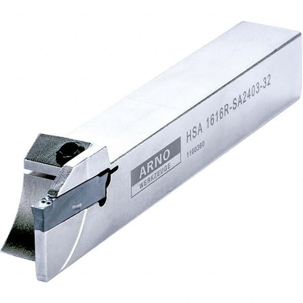 Arno - 0.512" Max Depth, 0.118 to 1.024" Width, External Left Hand Indexable Grooving/Cutoff Toolholder - All Tool & Supply