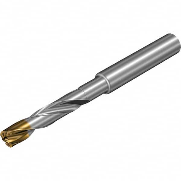 Jobber Length Drill Bit: 0.252″ Dia, 140 °, Solid Carbide TiAlSiN, TiSiN Finish, Right Hand Cut, Spiral Flute, Straight-Cylindrical Shank