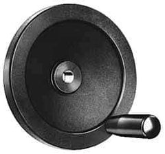 Value Collection - 3.94" Diam, Aluminum Handwheel with Handle - 1.1" Hub Diam - All Tool & Supply