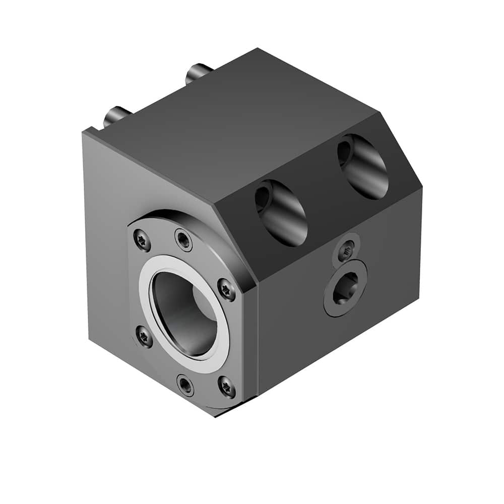 Modular Lathe Adapter/Mount: Left Hand Cut, C5 Modular Connection Through Coolant, Series Cx-TR/LI-OK-x-ET