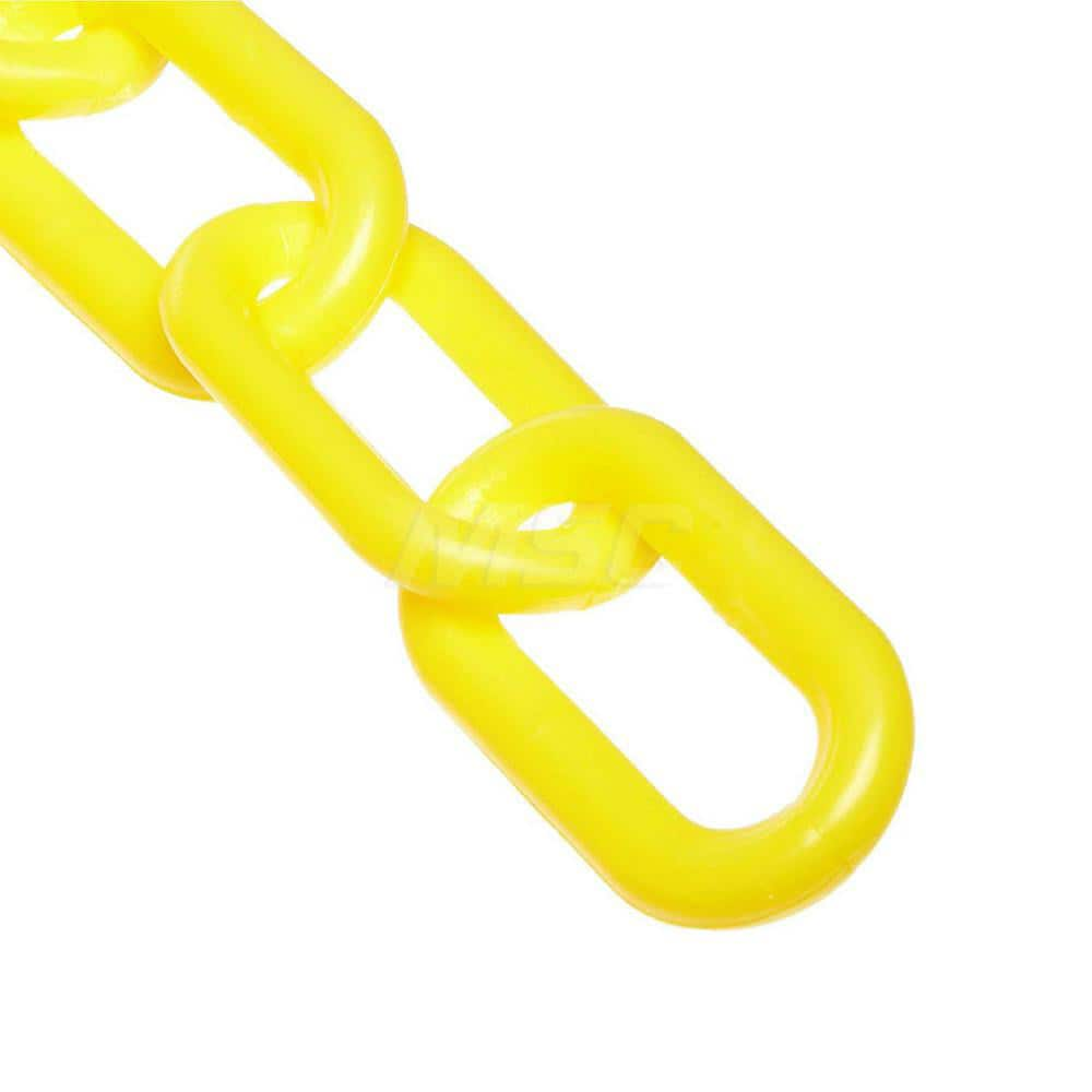 Barrier Rope & Chain; Type: Safety Barrier Chain; Material: Plastic; Color: Yellow; Rope/Chain Material: Plastic; Hook Fitting Material: None; Snap End Material: None; Color: Yellow; Length (Feet): 25.00; 25.000; Overall Length: 25.00