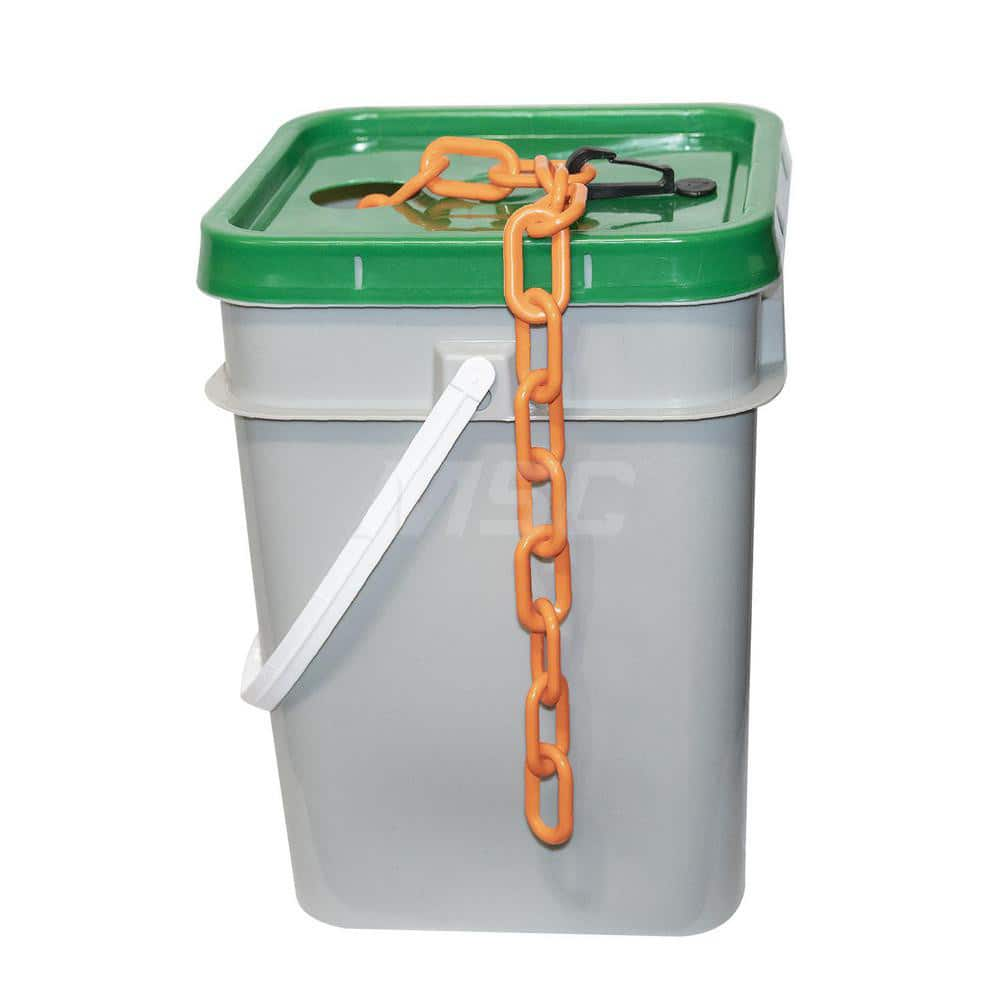 Barrier Rope & Chain; Type: Safety Barrier Chain; Material: Plastic; Color: Safety Orange; Rope/Chain Material: Plastic; Hook Fitting Material: None; Snap End Material: None; Color: Orange; Length (Feet): 300.000; 300.00; Overall Length: 300.00