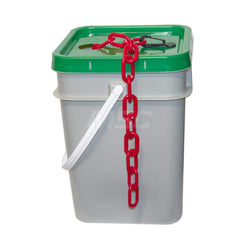 Barrier Rope & Chain; Type: Safety Barrier Chain; Material: Plastic; Color: Red; Rope/Chain Material: Plastic; Hook Fitting Material: None; Snap End Material: None; Color: Red; Length (Feet): 300.000; 300.00; Overall Length: 300.00