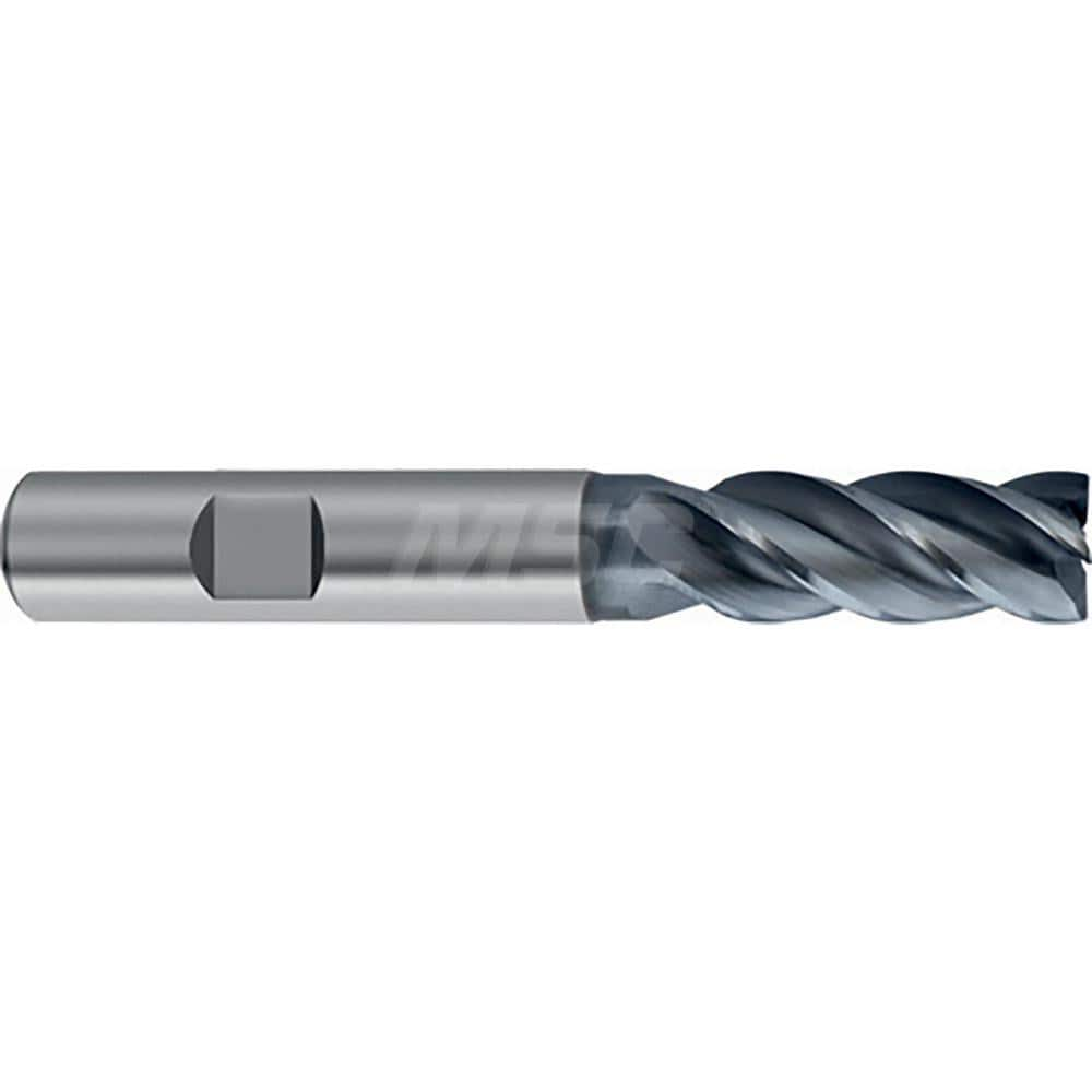 Square End Mill: 15mm LOC, 5mm Shank Dia, 57mm OAL, 4 Flutes, Solid Carbide Single End, AlCrN Finish, Helical Flute, Variable Helix, Centercutting, RH Cut, RH Flute, Series 6479