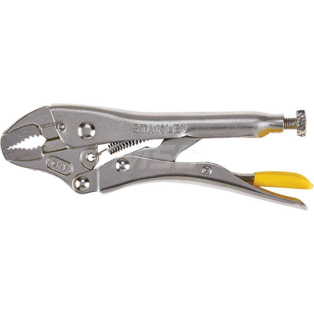 Locking Plier: 6'' OAL, Curved Jaw