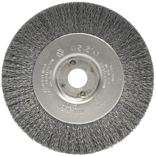 ‎4″ Narrow Face Crimped Wire Wheel, .0095″ Steel Fill, 1/2″-3/8″ Arbor Hole - All Tool & Supply