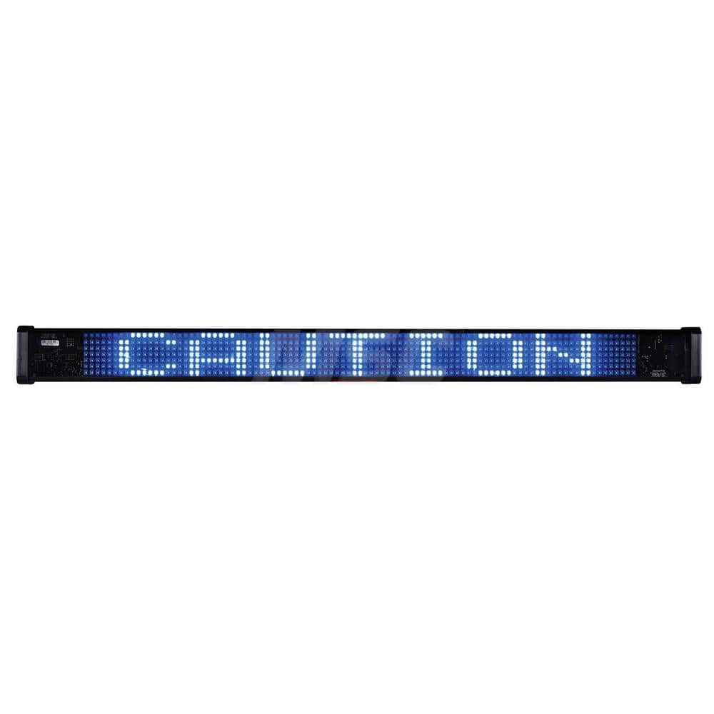 Emergency Light Assemblies; Type: Led Message Board; Flash Rate: Variable; Mount: Surface; Color: Blue; Power Source: 12 Volt DC