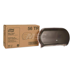 Toilet Tissue Dispensers; Roll Type: Jumbo Roll; Color: Gray; Smoke; Material: Plastic; Height (Inch): 11.83 in; For Use With: Tork ™ T22 Jumbo Roll Bath Tissue - TJ0912A, TJ0921A, TJ0924, TJ0928, TJ9022A; Capacity: 2; Dispenser Color: Gray; Smoke; Overal