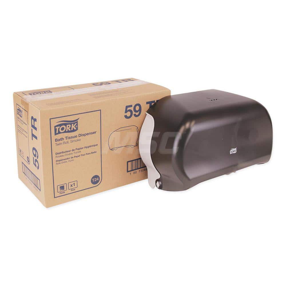 Toilet Tissue Dispensers; Roll Type: Standard Roll; Color: Smoke; Material: Plastic; Height (Inch): 8.25 in