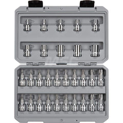 Torx Bit Socket Set: 30 Pc, 1/2″ Drive