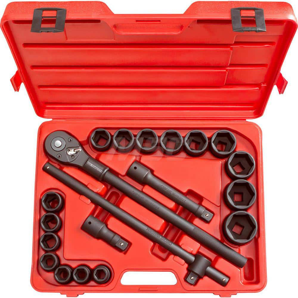 Socket Set: 3/4″ Drive 3/4 to 2″ Socket, 6 Point