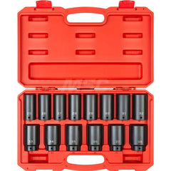 Socket Set: 1/2″ Drive 25 to 38 mm Socket, 6 Point