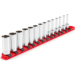 Socket Set: 1/4″ Drive 4 to 15 mm Socket, 12 Point