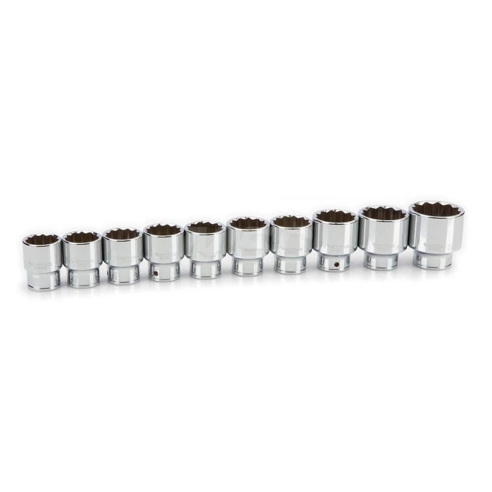 Socket Set: 3/4″ Drive 32 to 50 mm Socket, 12 Point