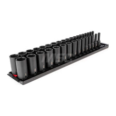 Socket Set: 3/8″ Drive 6 to 24 mm Socket, 6 Point