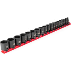 Socket Set: 3/8″ Drive 6 to 24 mm Socket, 6 Point