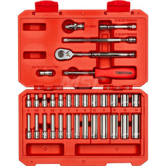 Socket Set: 1/4″ Drive 4 to 14 mm Socket, 6 Point