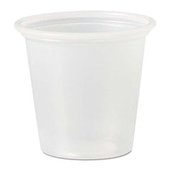 DART - Polystyrene Portion Cups, 1 1/4 oz, Translucent, 2500/Carton - All Tool & Supply