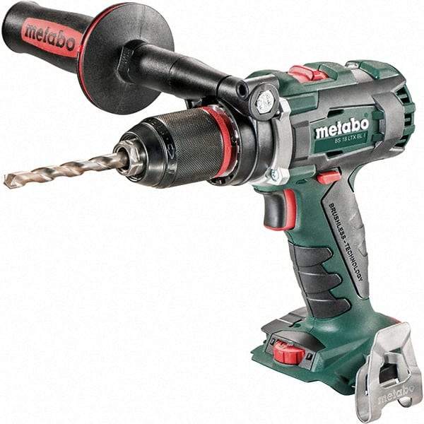 Metabo - 18 Volt 1/2" Chuck Pistol Grip Handle Cordless Drill - 500/1850 RPM, Keyless Chuck, Reversible, Lithium-Ion Batteries Not Included - All Tool & Supply