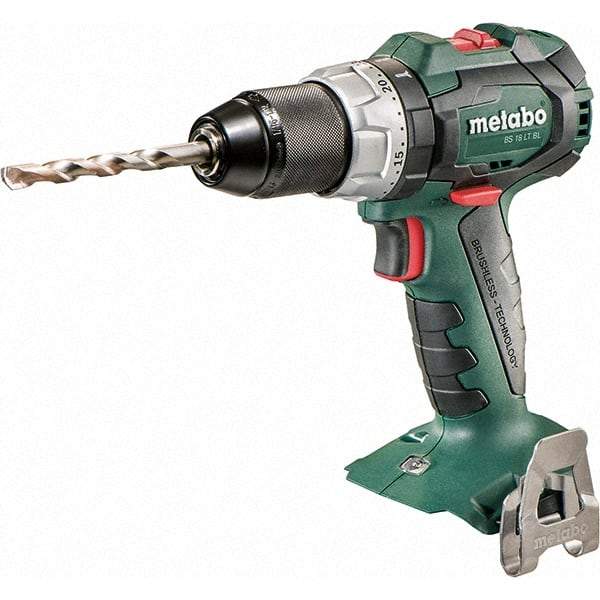 Metabo - 18 Volt 1/2" Chuck Pistol Grip Handle Cordless Drill - 600/2100 RPM, Keyless Chuck, Reversible, Lithium-Ion Batteries Not Included - All Tool & Supply