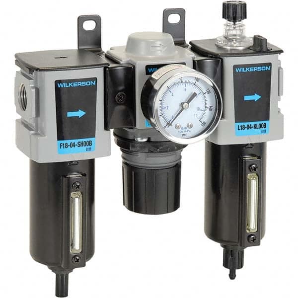 Wilkerson - Filter, Regulator & Lubricator (FRL) Units Configuration: 3 Pc. Filter-Regulator-Lubricator Body Type: Compact - All Tool & Supply