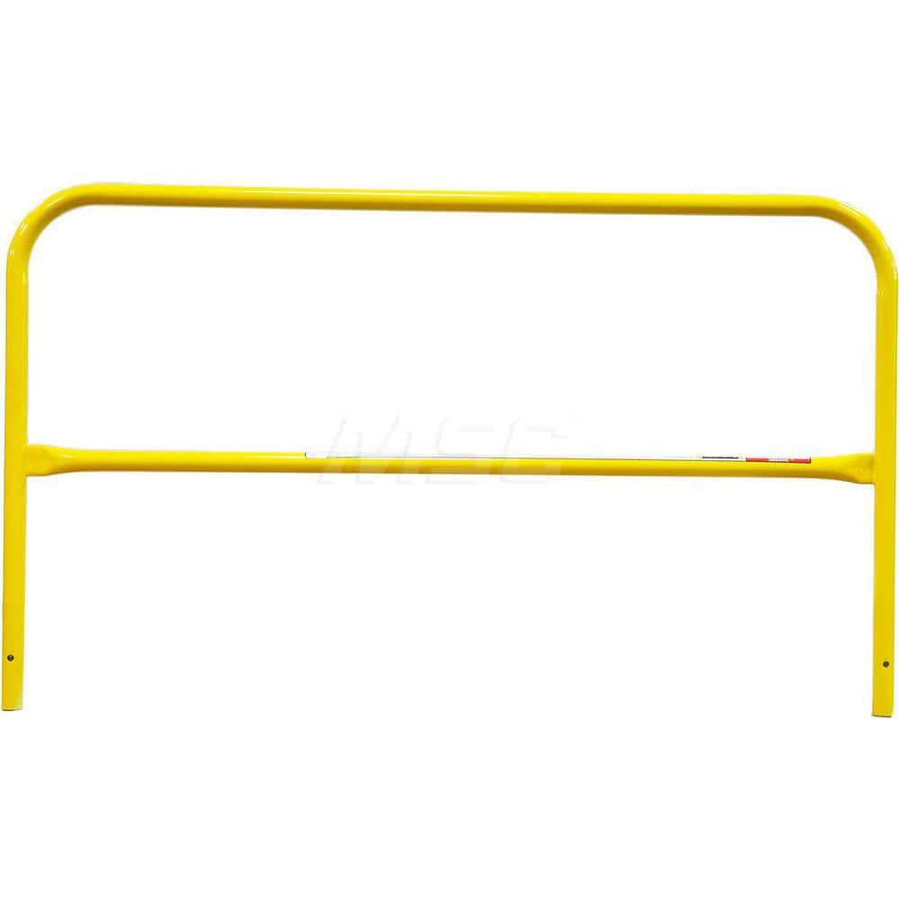 Heavy-Duty Guard Rail: Yellow, Painted, Steel 5″ Long, 42″ High, 2 Rails