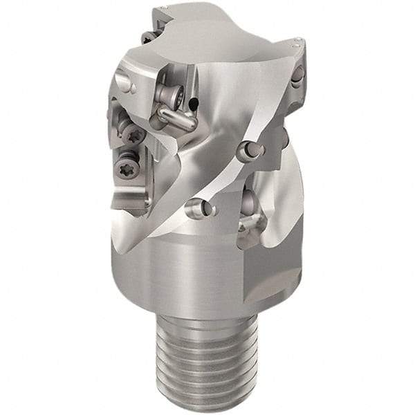 Seco - 40mm Cut Diam, 33mm Max Depth of Cut, 20mm Shank Diam, 50mm OAL, Indexable Square Shoulder Slot Milling End Mill - XO.X12.. Inserts, M20 Modular Connection, 90° Lead Angle, Through Coolant, Series 217.69-12-Helical - All Tool & Supply