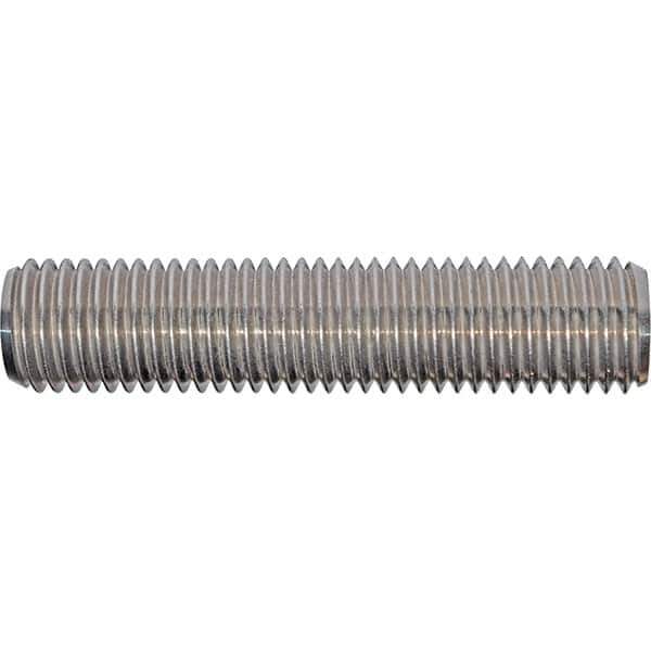 Value Collection - 5/8-11 3" OAL Fully Threaded Stud - Steel, Plain Finish, 3" Equal Thread Length, 3" Short Thread Length - All Tool & Supply