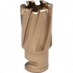 Annular Cutter: 13/16″ Dia, 3/4″ Depth of Cut, Carbide Tipped 5/8″ Shank Dia, Rotaloc Twist-Style Shank, Oxide & Straw Finish