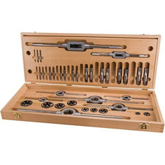 Rothenberger - Tap & Die Sets Minimum Tap Thread Size (Inch): 1/4 Maximum Tap Thread Size (Inch): 1 - Exact Industrial Supply