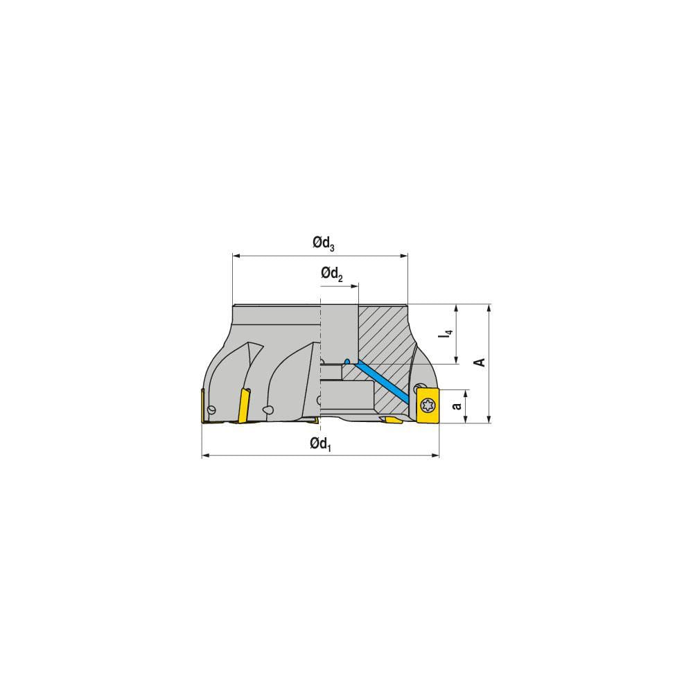 Indexable Square-Shoulder Face Mill:  A241.66.R.06-15,  27.0000″ Arbor Hole Dia, Uses  6,  LD.. 1504.. Inserts,  Through Coolant,  Series  A241-15