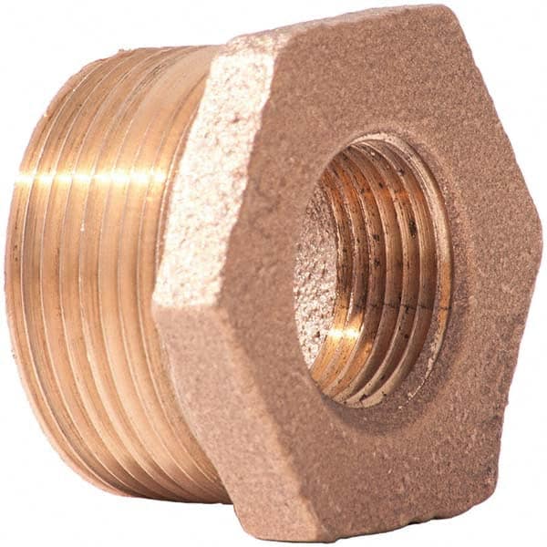 Merit Brass - Brass & Chrome Pipe Fittings Type: Hex Bushing Fitting Size: 3/8 x 1/8 - All Tool & Supply