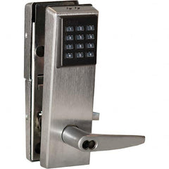 Entry Lever Lockset for 1-3/4 to 2-1/4″ Thick Doors 7 Pin, Keypad with Key Override, 2-3/4″ Backset, Satin Chrome Finish