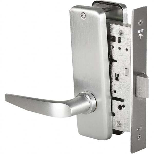 Passage Lever Lockset for 1-3/4″ Thick Doors Keyless, 2-3/4″ Backset, Satin Chrome Finish