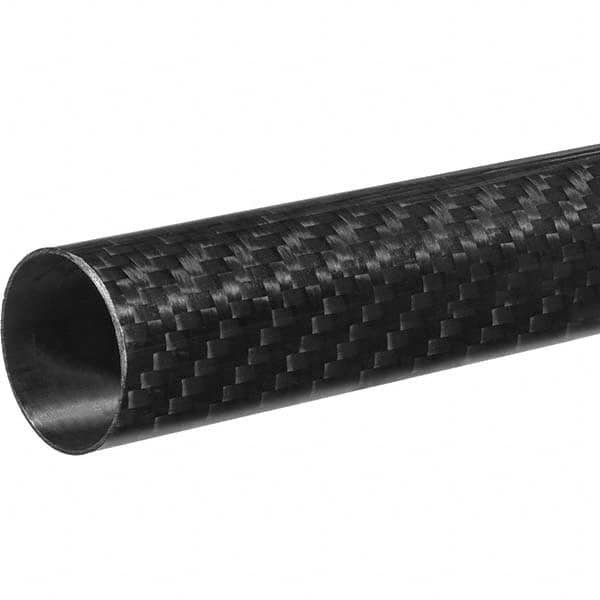 USA Sealing - 7/8" ID x 1" OD, 72" Long, Black Carbon Fiber (Twill Weave) Round Tube - All Tool & Supply