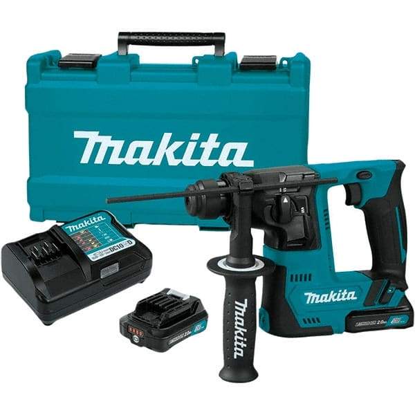 Makita - 12 Volt 9/16" Keyless Chuck Cordless Hammer Drill - 0 to 4,900 BPM, 0 to 850 RPM, Reversible - All Tool & Supply