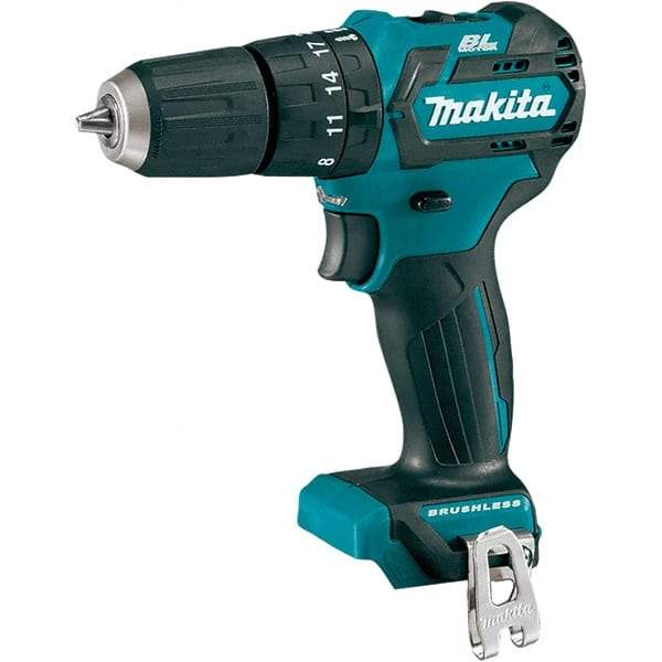 Makita - 12 Volt 3/8" Keyless Chuck Cordless Hammer Drill - 0 to 22,500 BPM, 0 to 1,500 RPM, Reversible - All Tool & Supply