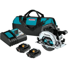 Makita - 18 Volt, 6-1/2" Blade, Cordless Circular Saw - 5,000 RPM, 2 Lithium-Ion Batteries Included - All Tool & Supply