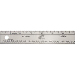 Lufkin - Steel Rules Length (Inch): 12 Graduation Style: Inch; Decimal/Metric - All Tool & Supply