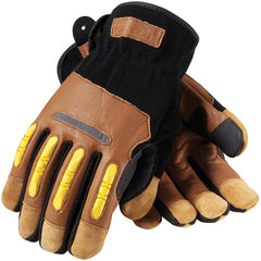 ‎120-4200/XL All Purp Work Gloves - Maximum Safety - Reinforced Goatskin Leather Palm - TPR on Fingers - Exact Industrial Supply