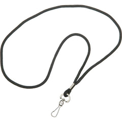 Ability One - Lanyards; Material: Polyester ; Color: Black ; Length (Inch): 36 - Exact Industrial Supply