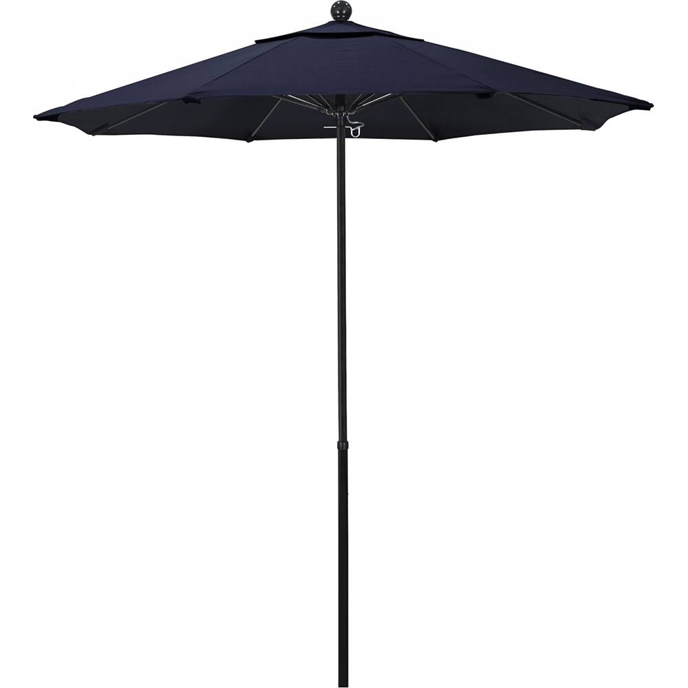 California Umbrella - Patio Umbrellas; Umbrella Diameter (Inch): 90 ; Height (Feet): 7.750 ; Fabric Color: Navy Blue ; Base Included: No ; Frame Material: Fiberglass-reinforced Nylon ; Frame Color: Black - Exact Industrial Supply