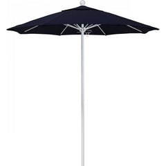 California Umbrella - Patio Umbrellas; Umbrella Diameter (Inch): 90 ; Height (Feet): 8.000 ; Fabric Color: Navy Blue ; Base Included: No ; Frame Material: Aluminum ; Frame Color: White - Exact Industrial Supply