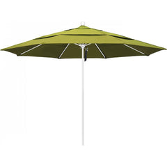 California Umbrella - Patio Umbrellas; Umbrella Diameter (Inch): 132 ; Height (Feet): 8.916 ; Fabric Color: Kiwi ; Base Included: No ; Frame Material: Aluminum ; Frame Color: White - Exact Industrial Supply