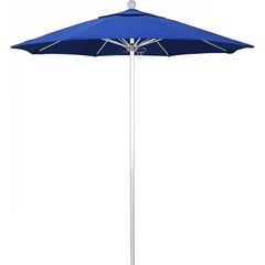 California Umbrella - Patio Umbrellas; Umbrella Diameter (Inch): 90 ; Height (Feet): 8.000 ; Fabric Color: Royal Blue ; Base Included: No ; Frame Material: Aluminum ; Frame Color: Silver - Exact Industrial Supply