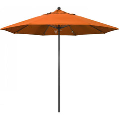 California Umbrella - Patio Umbrellas; Umbrella Diameter (Inch): 108 ; Height (Feet): 8.750 ; Fabric Color: Tuscan ; Base Included: No ; Frame Material: Fiberglass-reinforced Nylon ; Frame Color: Black - Exact Industrial Supply