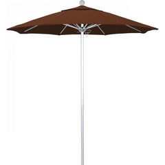 California Umbrella - Patio Umbrellas; Umbrella Diameter (Inch): 90 ; Height (Feet): 8.000 ; Fabric Color: Terracotta ; Base Included: No ; Frame Material: Aluminum ; Frame Color: Silver - Exact Industrial Supply