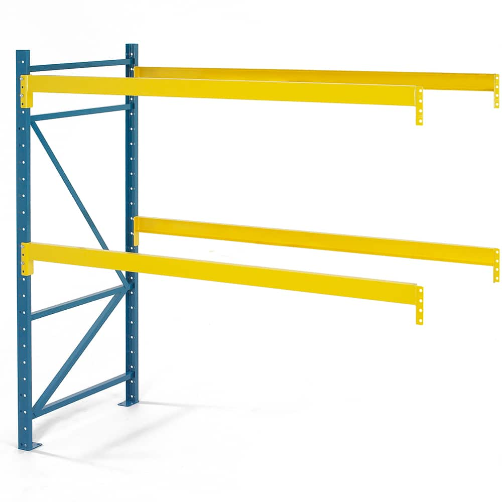 Steel King - Storage Racks; Type: Pallet Rack Add-On Unit ; Width (Inch): 96 ; Height (Inch): 192 ; Depth (Inch): 48 ; Number of Bays: 1 ; Color: Blue; Yellow - Exact Industrial Supply